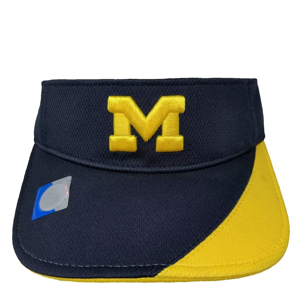 Michigan Wolverines NCAA Going Yard Blue Yellow Visor One Size Performance Hat